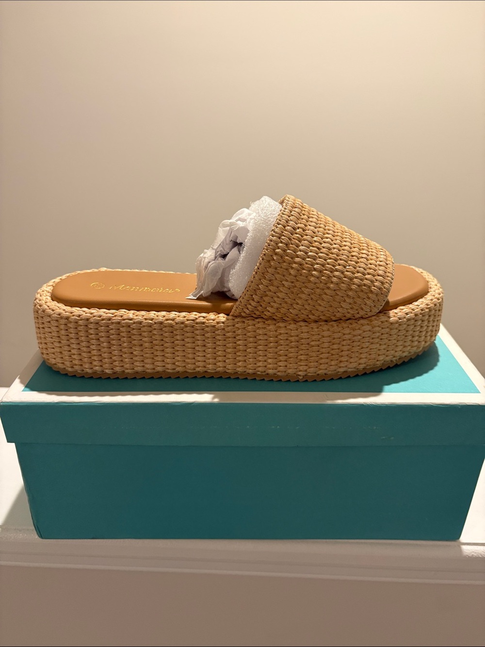 Matt Bernson Woven Platform Slide - Tan